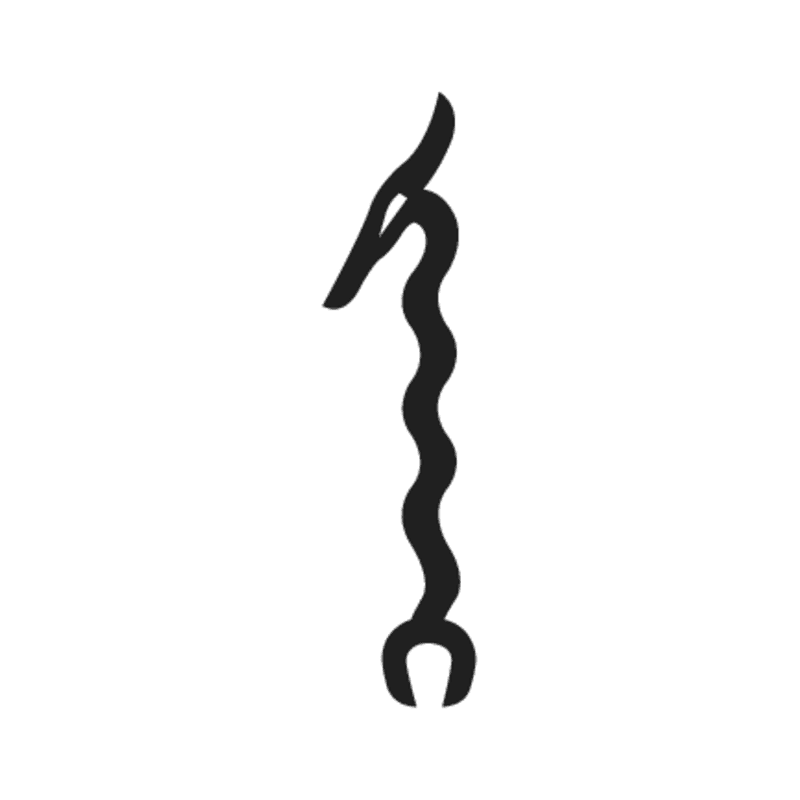 S41 — Sceptre à hampe sinusoïdale
