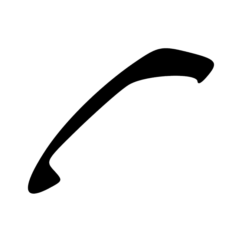 D13 — 1- Sourcil, sourcil de l'oeil Oudjat; 2- ligne courbe